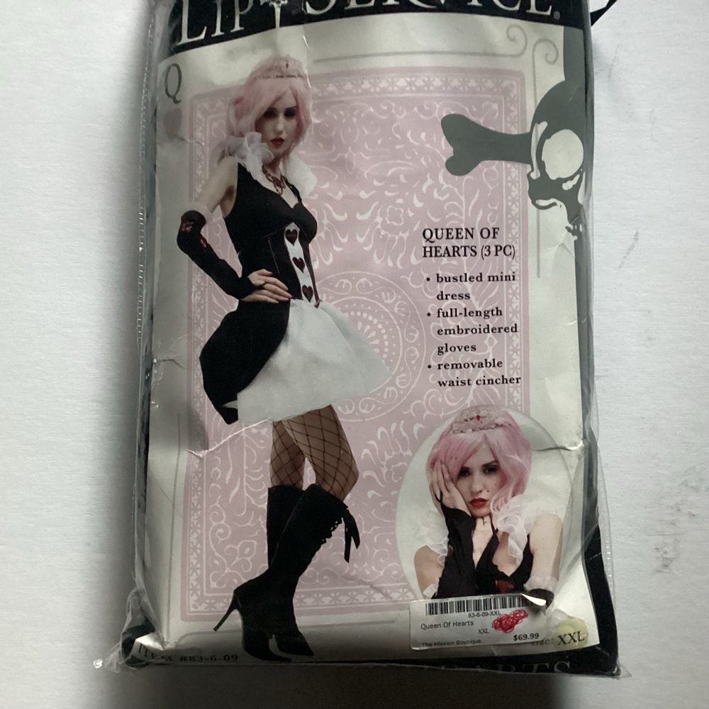 Lip Service Queen of Hearts Costume Halloween BRAND NEW!!!  Plus Sz. XXL